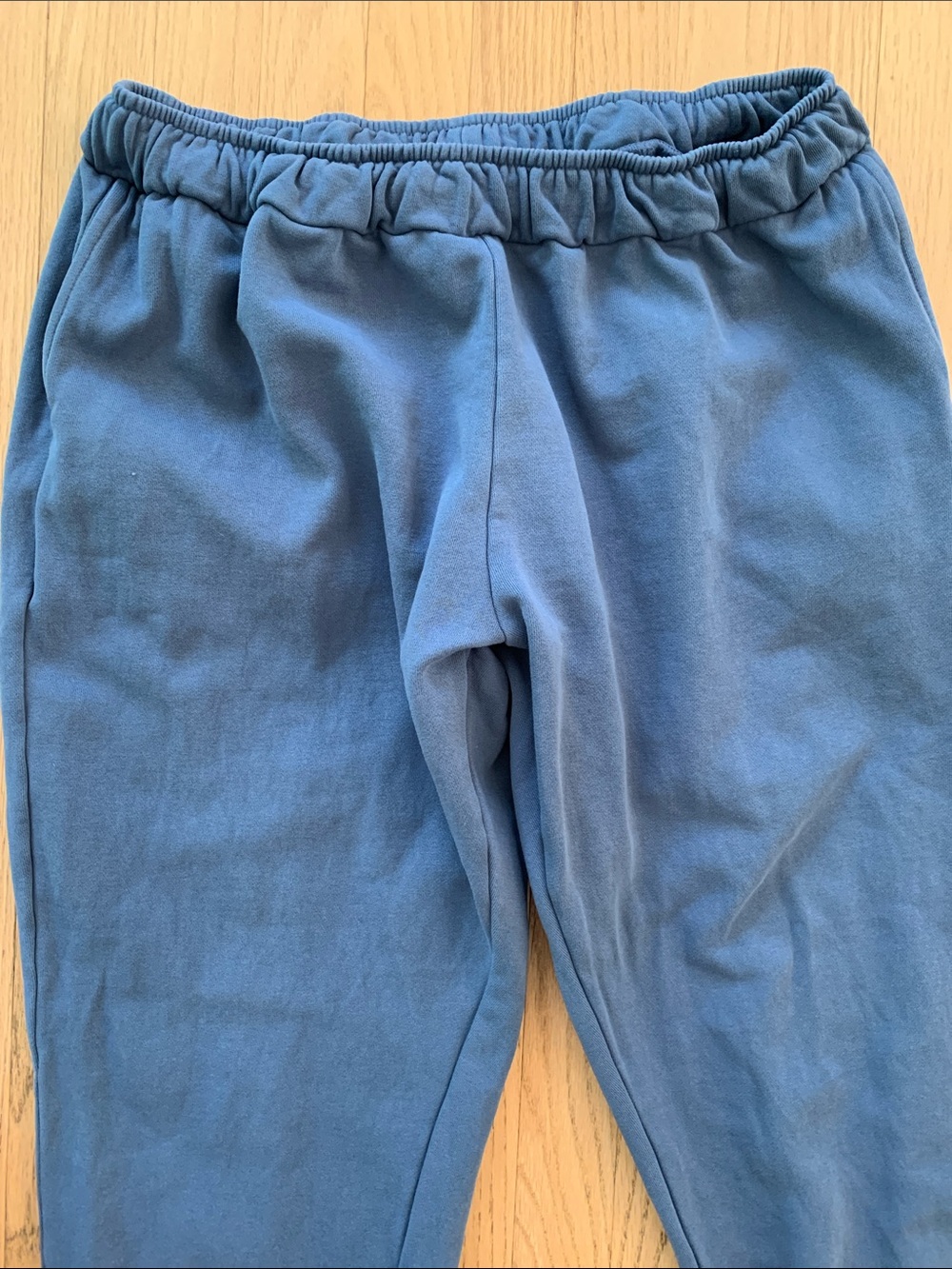 Pact Organic Cotton Brushed Fleece Sweatpants Cropped Blue Size XL - Picture 2 of 8